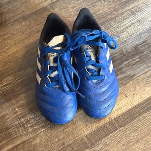 Adidas Kids Royal Blue Sneakers with White Stripes
